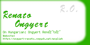 renato ongyert business card